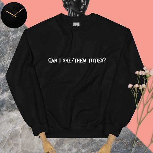 She/Them Sweatshirt White