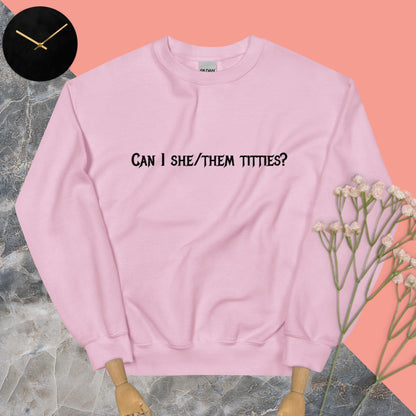 She/Them Sweatshirt Black