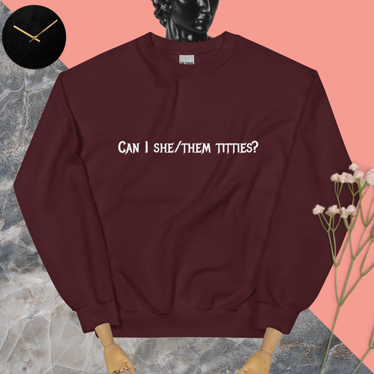 She/Them Sweatshirt White