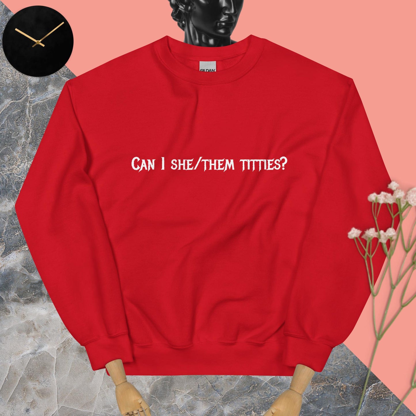 She/Them Sweatshirt White