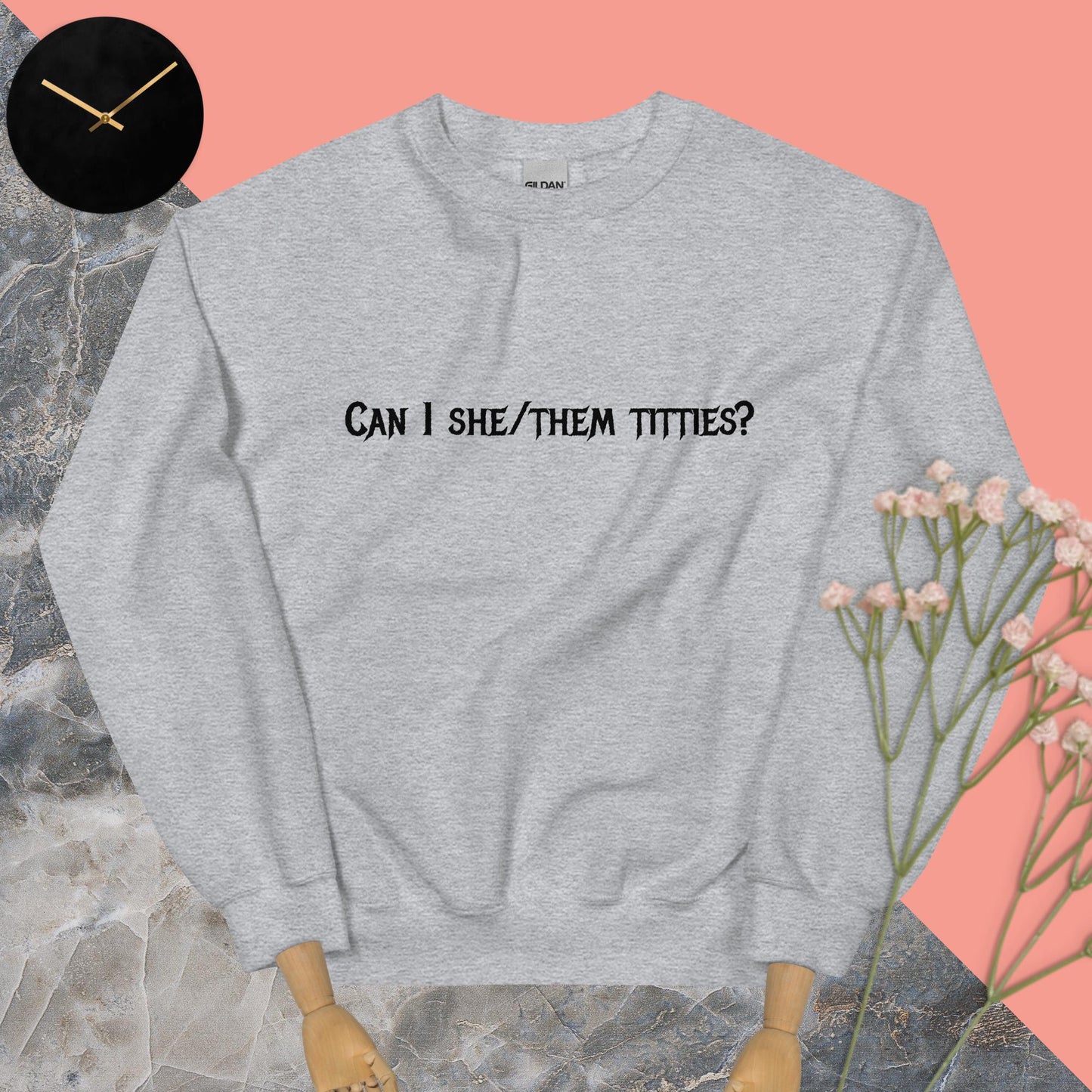 She/Them Sweatshirt Black