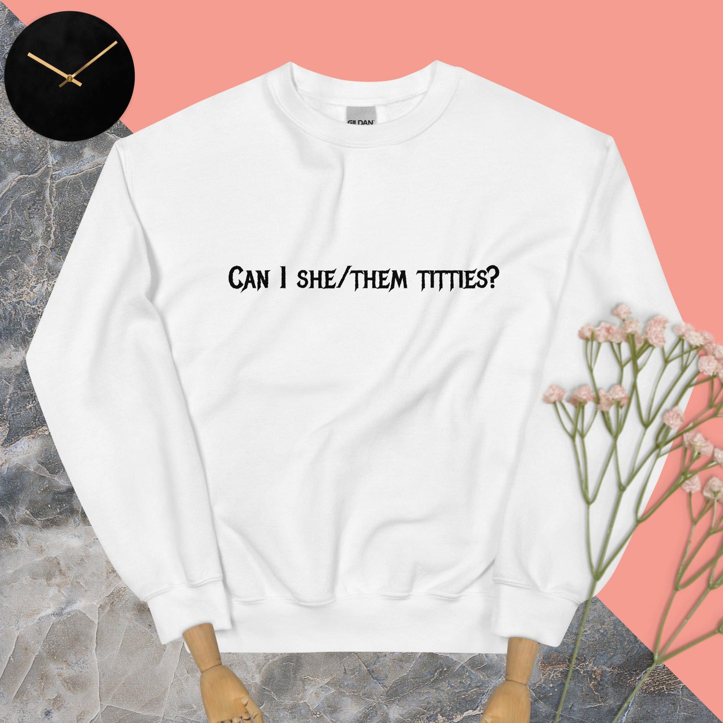 She/Them Sweatshirt Black