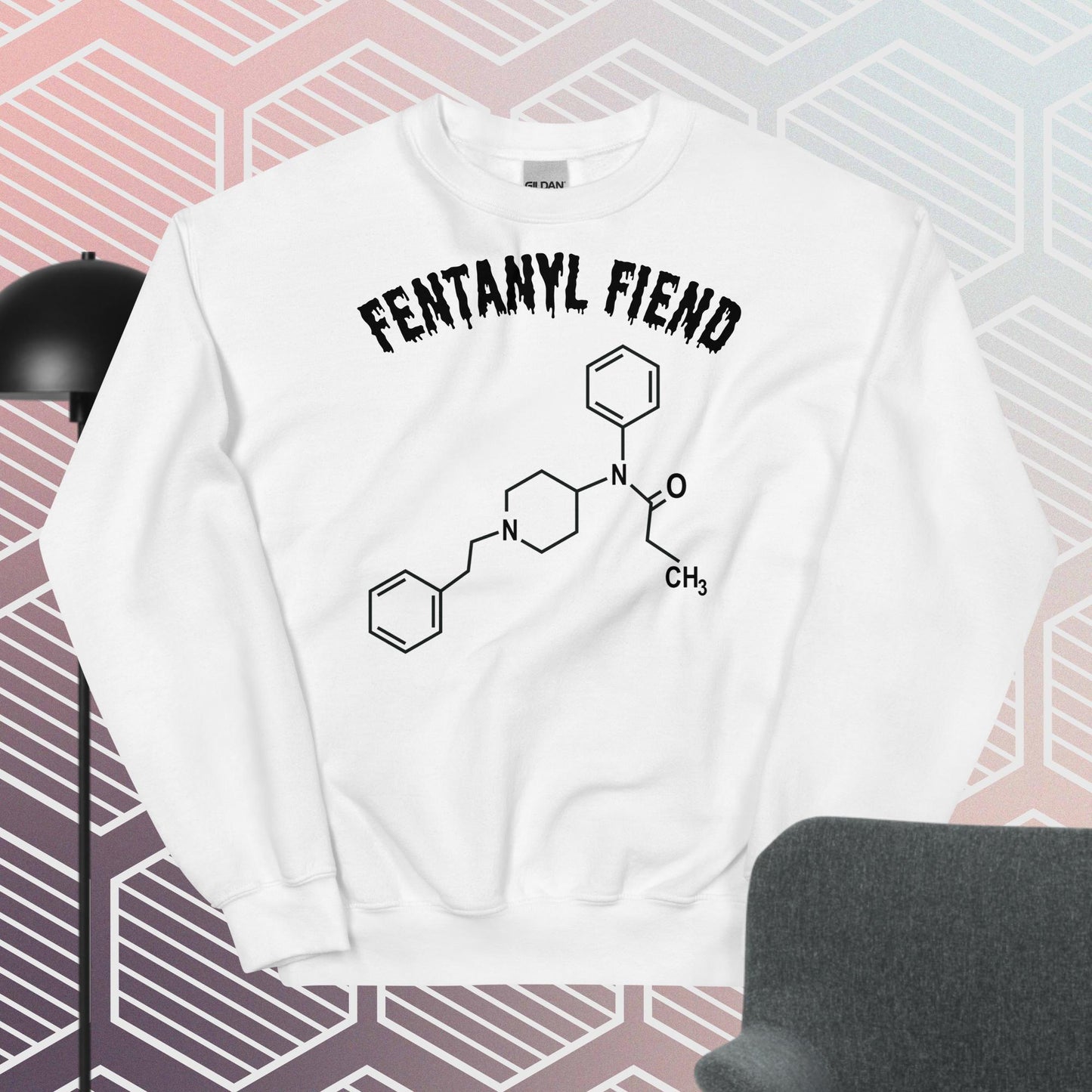 Fentanyl Fiend Sweatshirt White