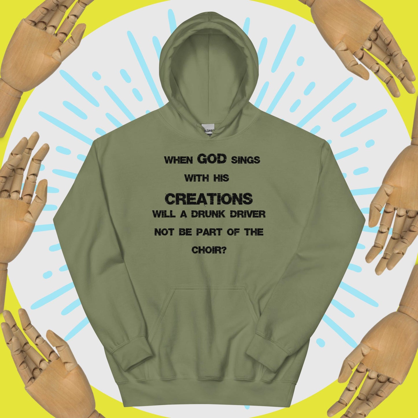 Gods Choir Hoodie Black