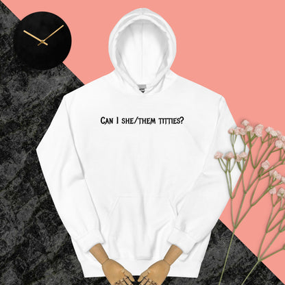 She/Them Hoodie Black